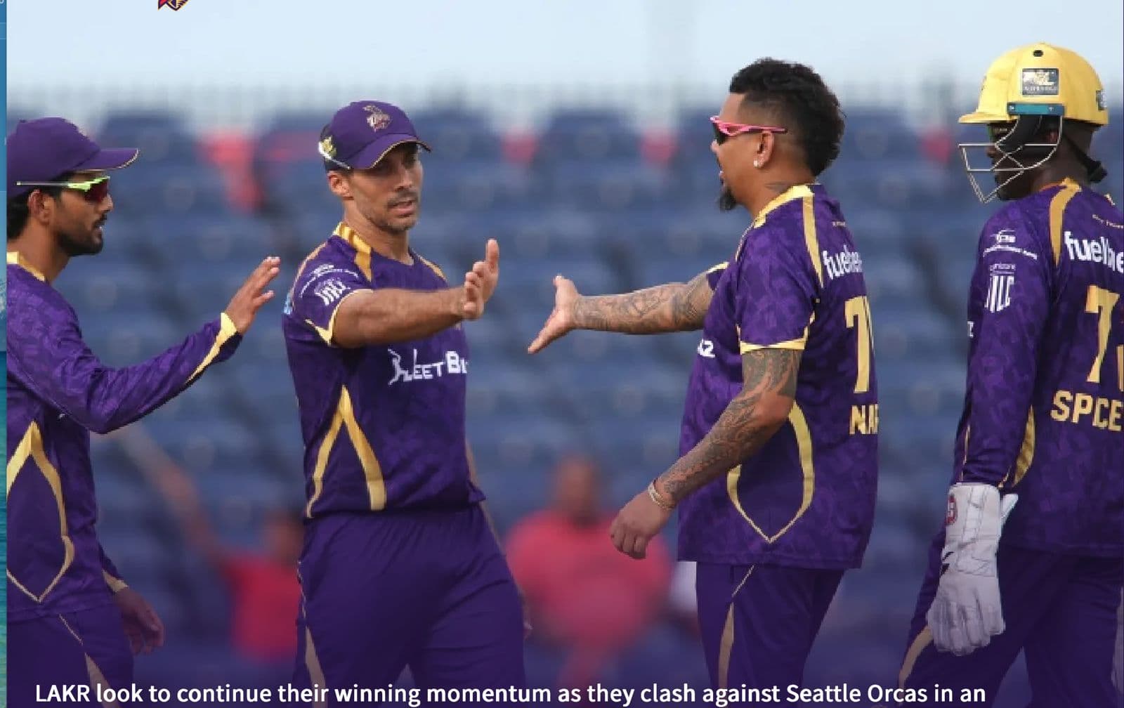 LA Knight Riders celebrating a wicket